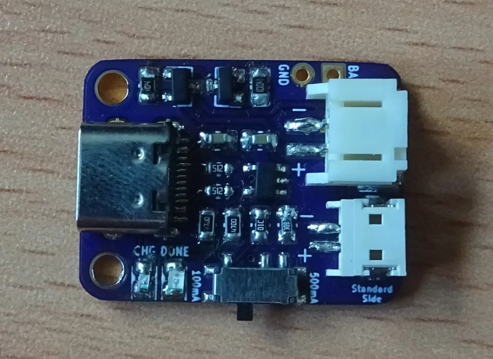 Top of the completed PCB, with all components fitted.